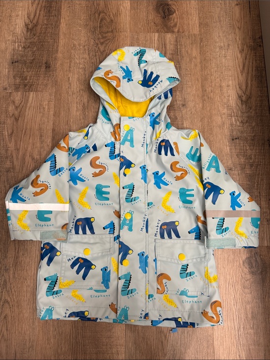 HAS Other - HAS Kids Raincoat in Light Blue with Colorful Alphabet Animal Print